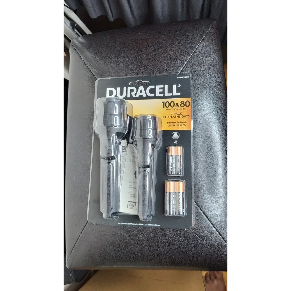 Duracell‎ Heavy Duty Rubber Flashlight Combo Pack -100 & 80 Lumen Flashlights